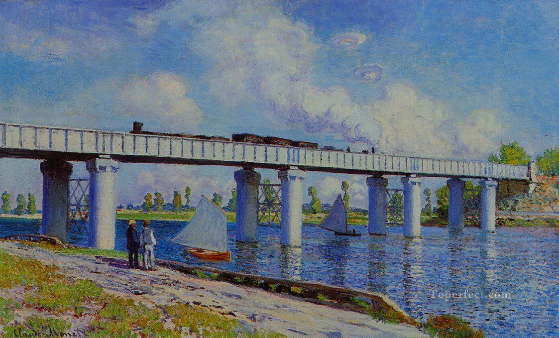 The Railroad Bridge at Argenteuil II Claude Monet Oil Paintings